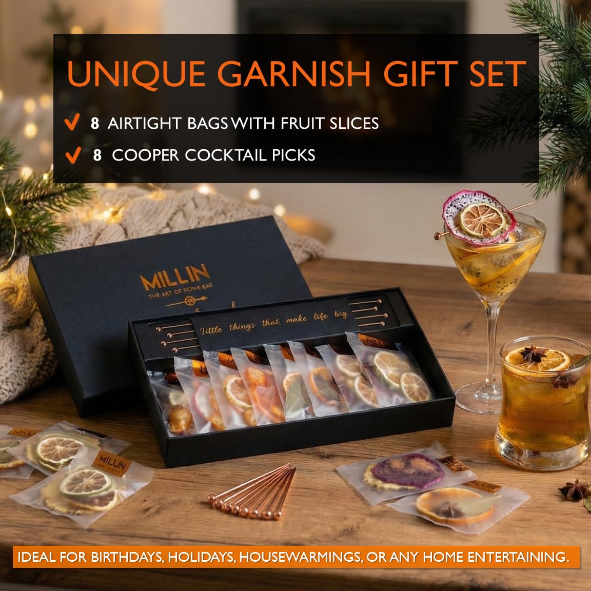 Amazon.com: MILLIN GOURMET GARNISH GIFT SET with COCKTAIL PICKS I