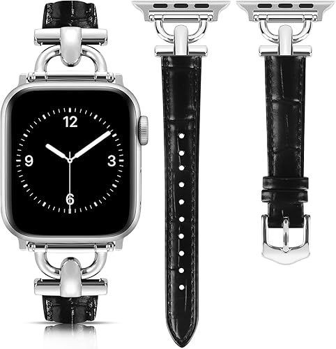 Mxiixnai Correas de cuero compatibles con Apple Watch Band de mujer de 1.496in, 1.575in, 1.614in, 1.654in, 1.732in, 1.772in y 1.929in (Ultra), Mxiixnai Correas de cuero compatibles con Apple Watch Band de mujer de 1.496in, 1.575in, 1.614in, 1.654in, 1.732in, 1.772in y 1.929in (Ultra),