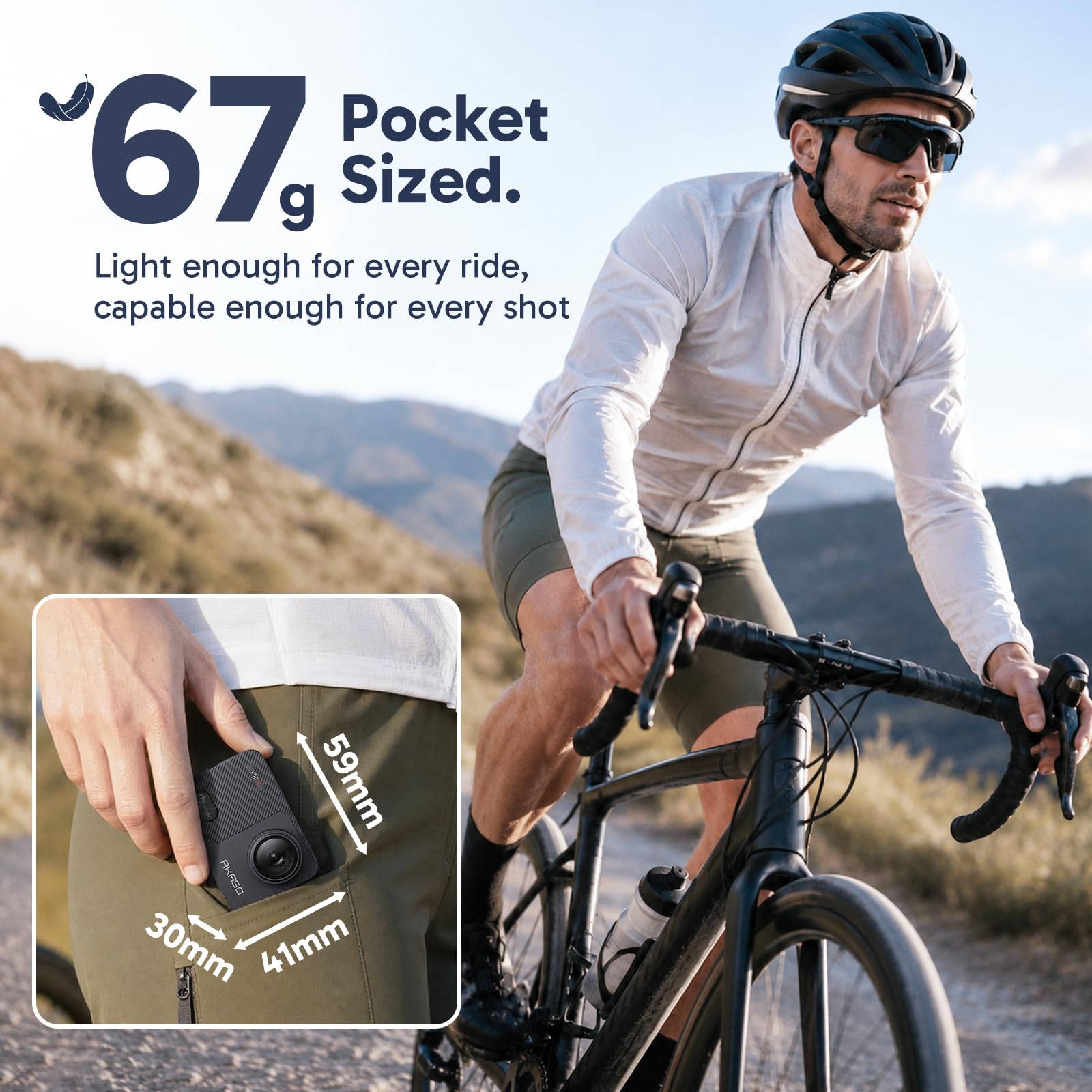 AKASO V50 X Kamera sportowa z 64GB microSDXC U3 Karta pamięci