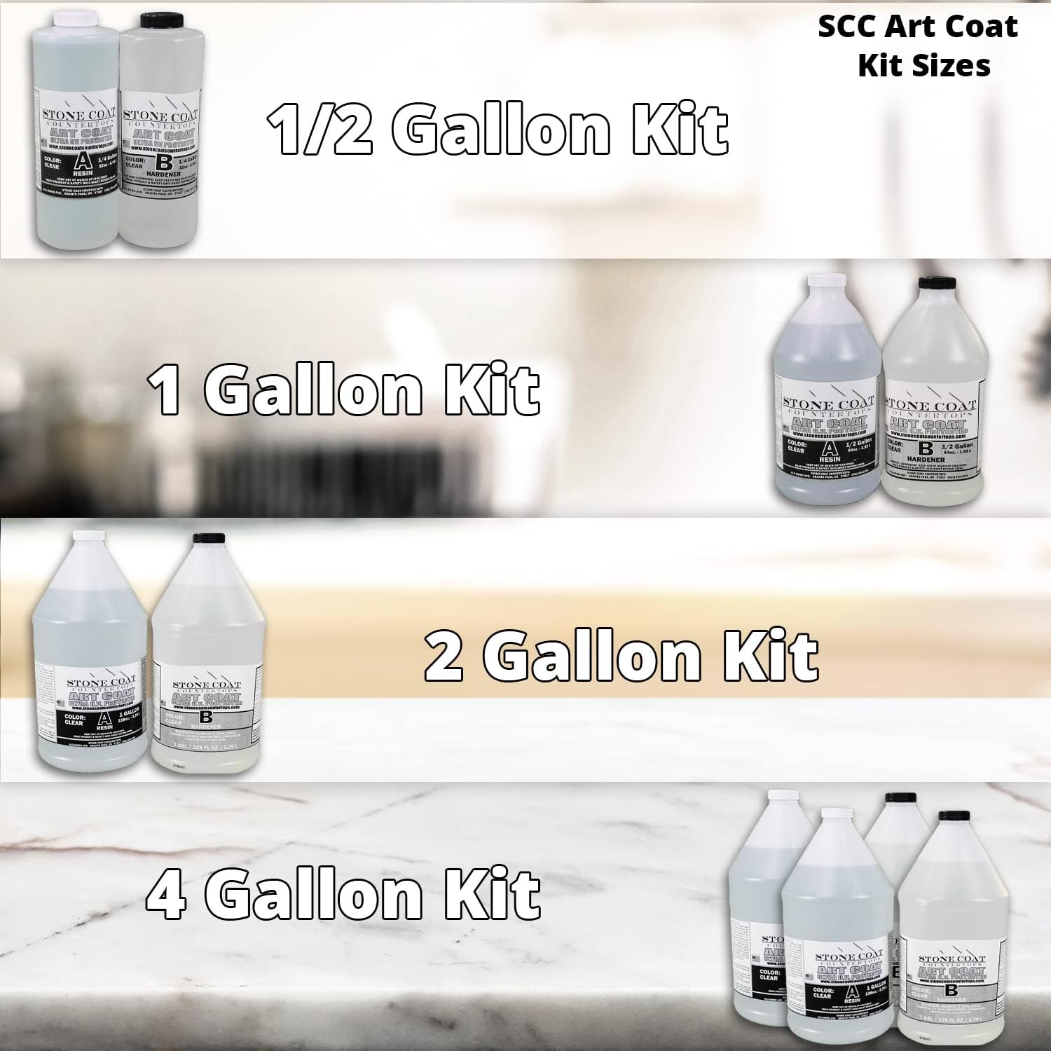 Bеѕt Prоmо Art Coat 1/2 Gallon Epoxy Kit (Stone Coat Countertops) – Colorable DIY Art Resin with Extra UV Inhibitors and Heat Resistance for Long-Lasting Epoxy Art!