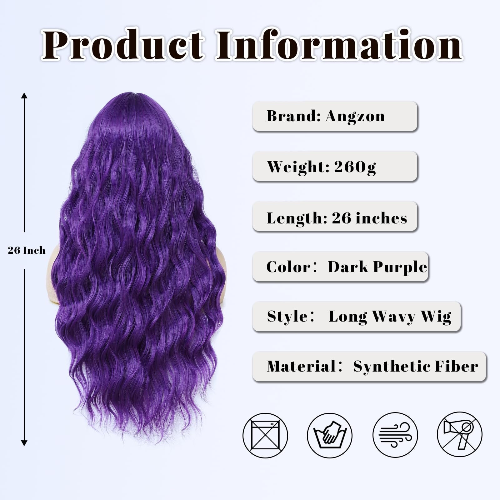 Ginger Wig 26 Inch Long Wavy Wigs for Women - Auburn Wig Heat Resistant Synthetic Hair Middle Part Curly Wig Natural Look for Daily Party Cosplay Costume Use