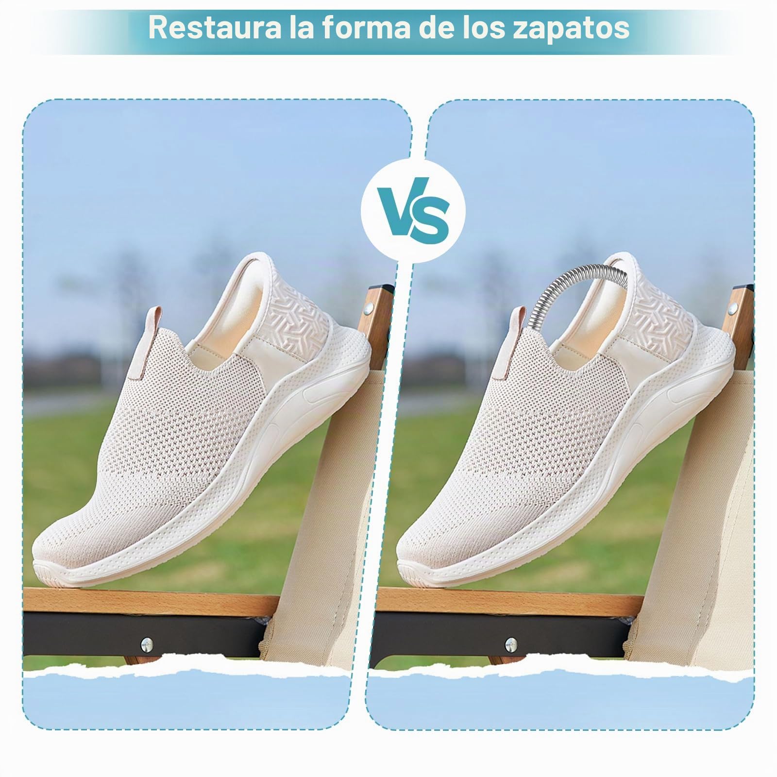 4 Pares Hormas para Zapatos Hombre, Ensanchador de Zapatos Ajustable de Resorte, Hormas Zapatos para Zapatos Casuales, Zapatos de Cuero, Talla 40-47