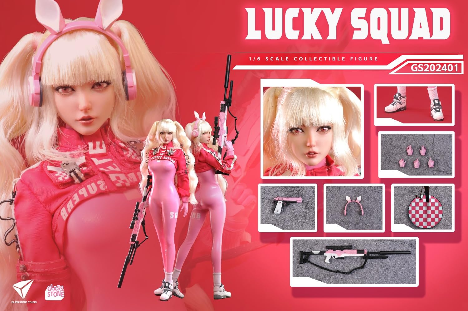 Amazon | 【Tbmodel 】Glass Stone Studio 1/6 フィギュア Lucky Squad