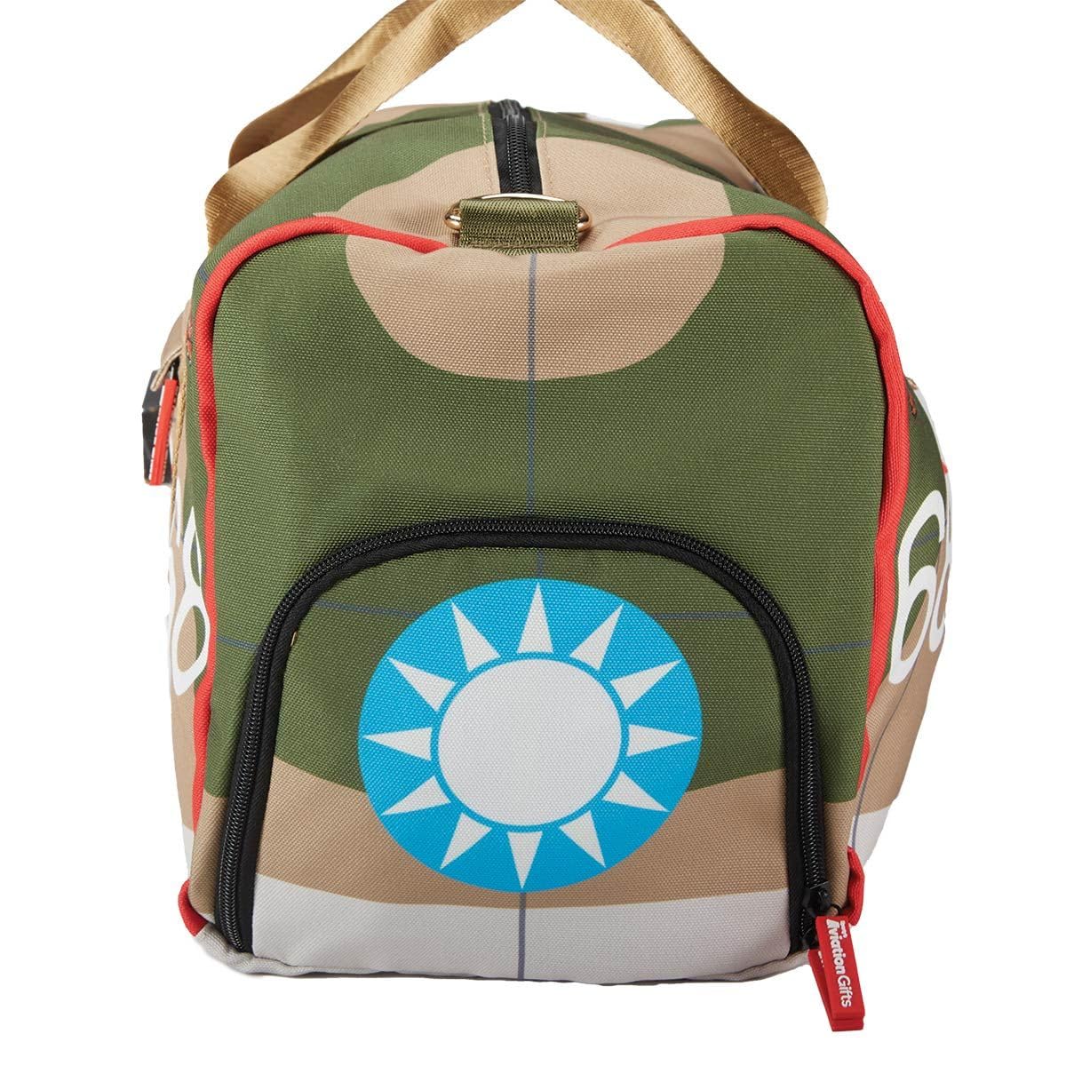 P-40 Flying Tigers All-Purpose Duffel Bag with Handle, Features Multiple External Pockets