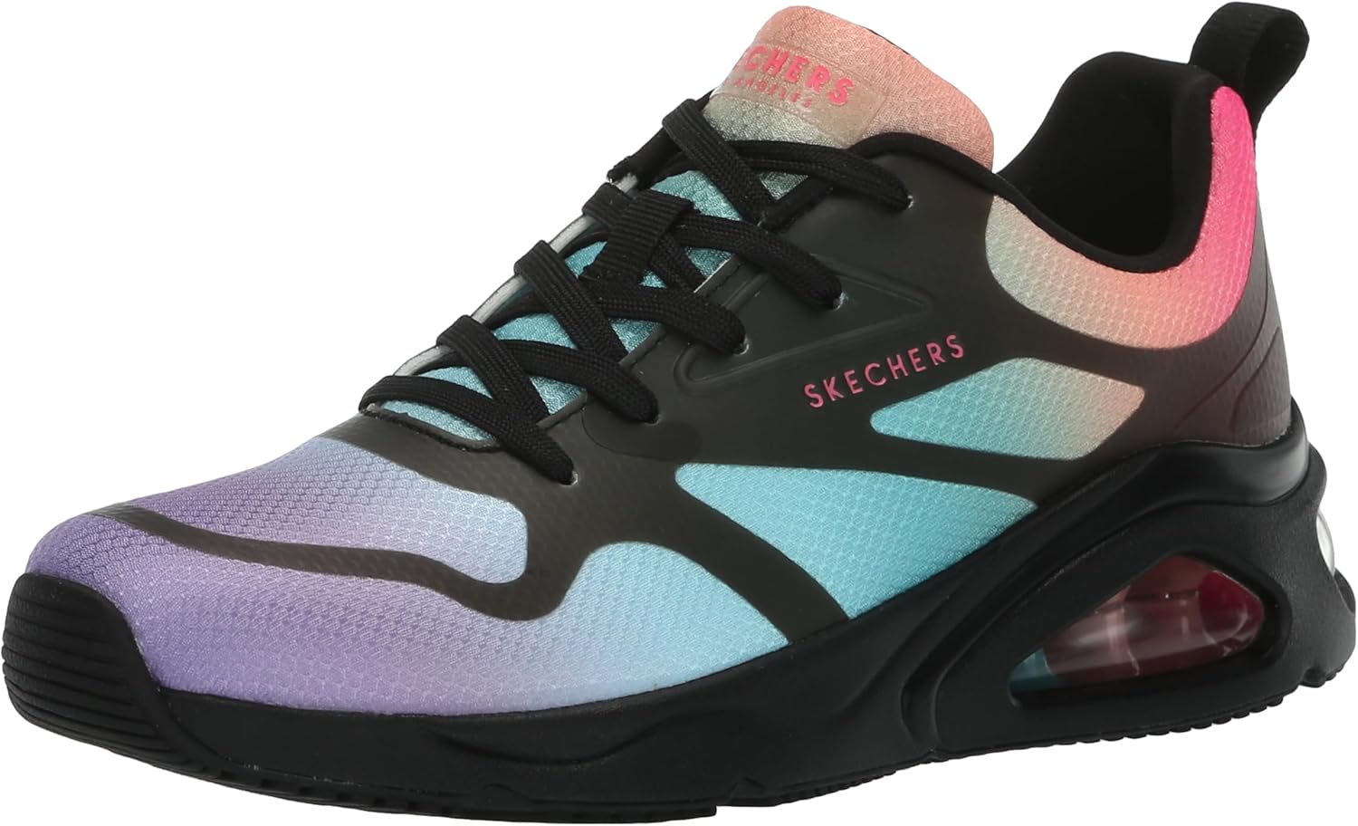 Skechers Street Women's, TRES-AIR UNO-Hazy Sunset, BKMT, 7.5 M US