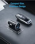 Anker 323 USB-C Car Charger Adapter, 52.5W Cigarette Lighter Charger with 30W PowerIQ 3.0 Fast Charging for iPhone 15/15 Pro Max, 14/13/12 Series, Galaxy S23/22, Pixel