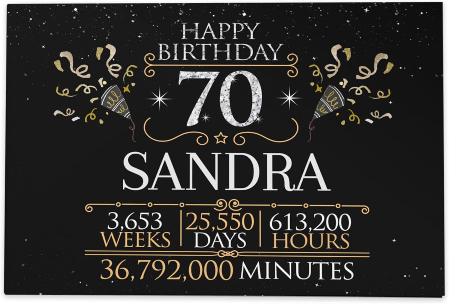 70th Birthday Guest Book Personalized – Hardcover Memory Book to Sign for Women & Men, 70th Party Guestbook, Milestone Celebration Keepsake (30 guests)