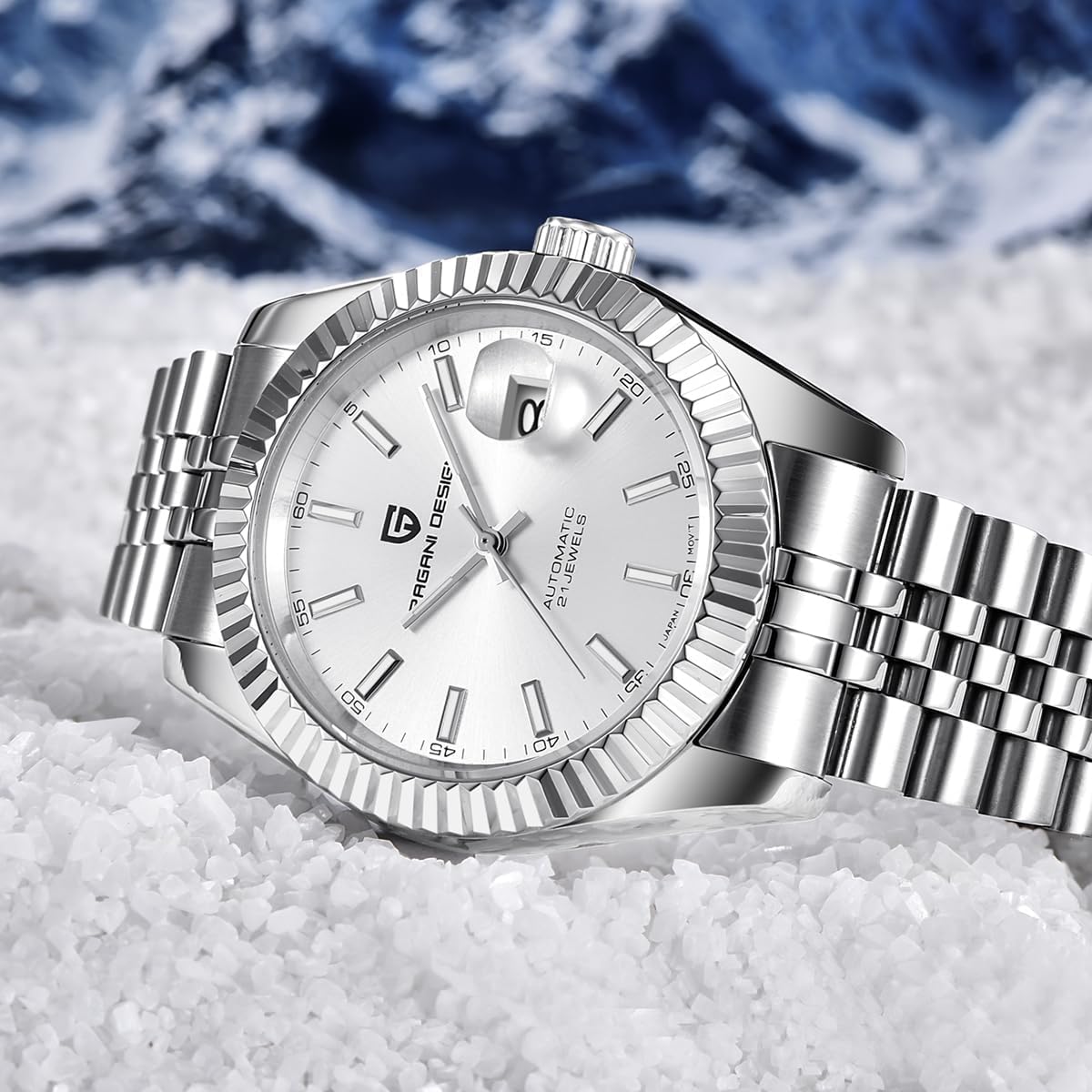 RollsTimi Pagani Design PD1645 Men's Watch Men's Automatic Watch Japan Automatic Movement 100M Water Resistant, Stainless Steel, Sapphire Mirror, Sport Business Watch. - Image 3