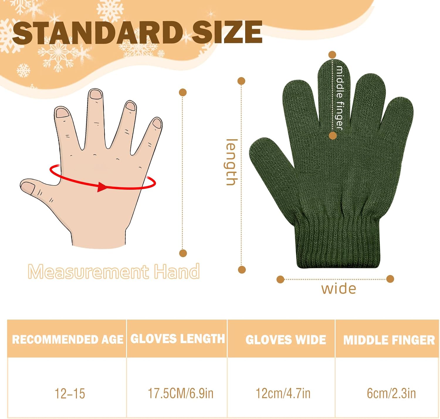 ONESING 12 Pairs Warm Knitted Gloves - Children Winter Gloves Bulk for Girls Boys | Kids Gloves Designed for Cold Weather Mixcolor A