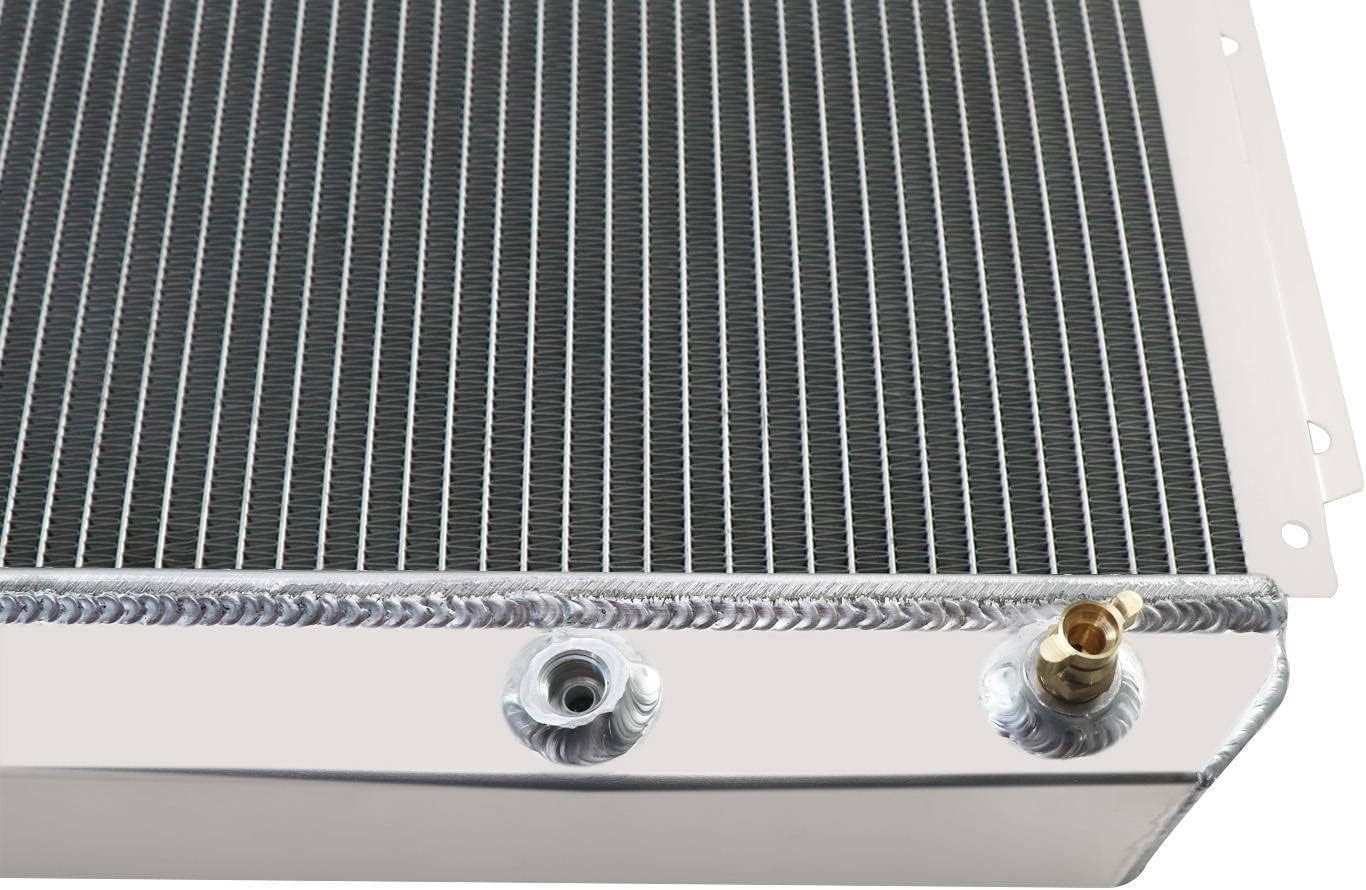 Full Aluminum Radiator for 1942-1947 Ford 1 1/2 3/4 Ton Pickup 1948-1952 F1 F2 F3 F4 3.9L 3.6L V8 3.5L 3.7L L6 Gas,3 Row Downflow Radiators Fit Ford Engine V8 Only