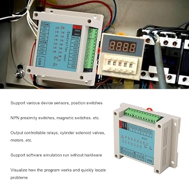 Brilluxa Programmable Logic Controller, Industrial PLC Sequential Control Time Relay, Programmable Controller for Automation Applications