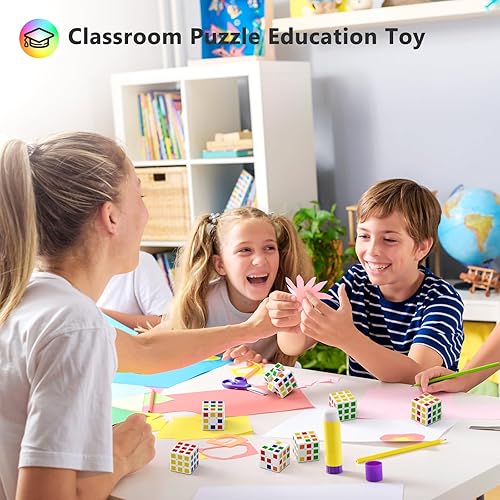 Miniatura 7 de Vdealen Paquete de 24 mini cubos de rompecabezas para niños, juguetes de rompecabezas, recompensas escolares y premio en el aula para estudiantes,