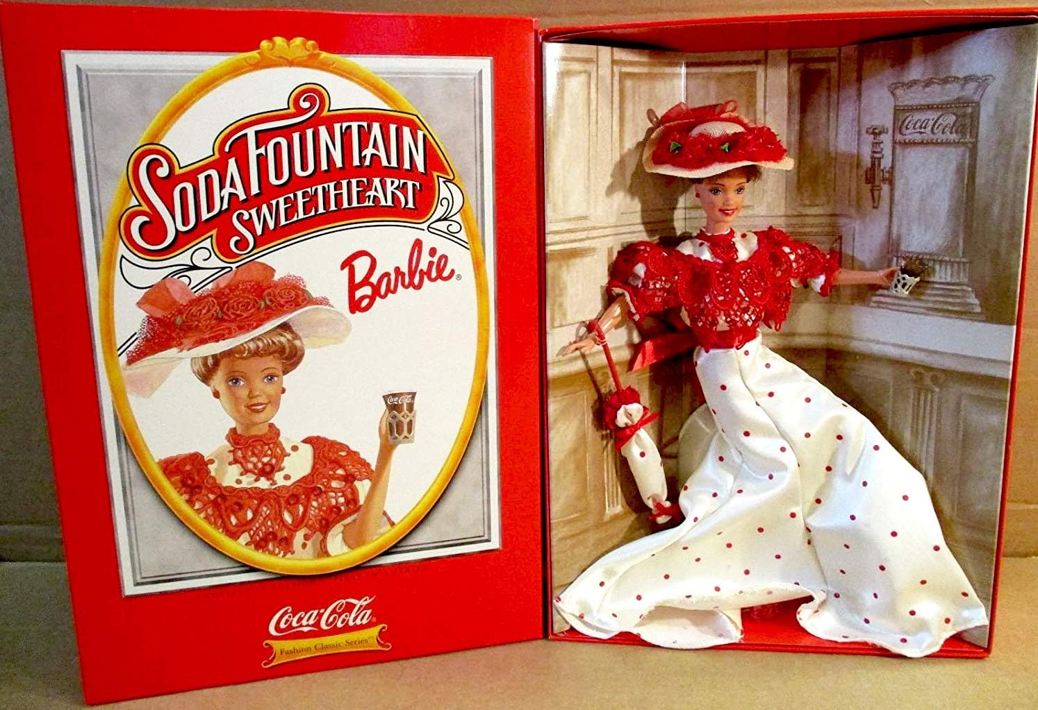 Mattel Soda Fountain Sweetheart Barbie - Coca Cole Barbie - 1st