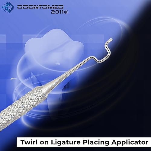 Miniatura 3 de OdontoMed2011 Giro en la colocación de la ligadura del aplicador Scaler Ortodoncia dental del acero inoxidable de los instrumentos dentales ODM