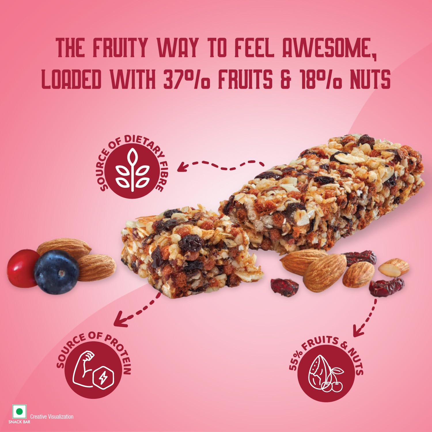 Unibic Fruit & Nut Snack Bar I Energy Bars I 360 g - Image 2 thumbnail