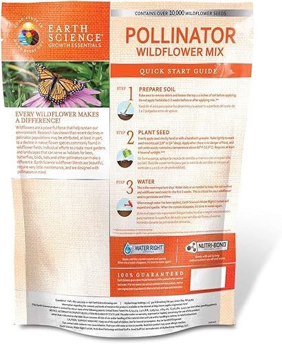 Miniatura 2 de Earth Science Mezcla de polinizador de flores silvestres de, mezcla 3 en 1 con semillas de flores silvestres de primera calidad, alimentos para
