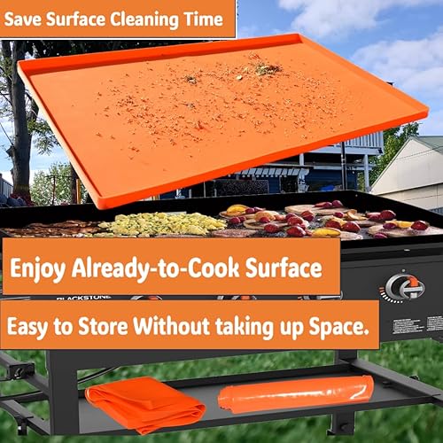Miniatura 3 de Rivoa - Tapete de silicona para plancha Blackstone de 36 pulgadas, resistente de grado alimenticio, protege la plancha de roedores, insectos,