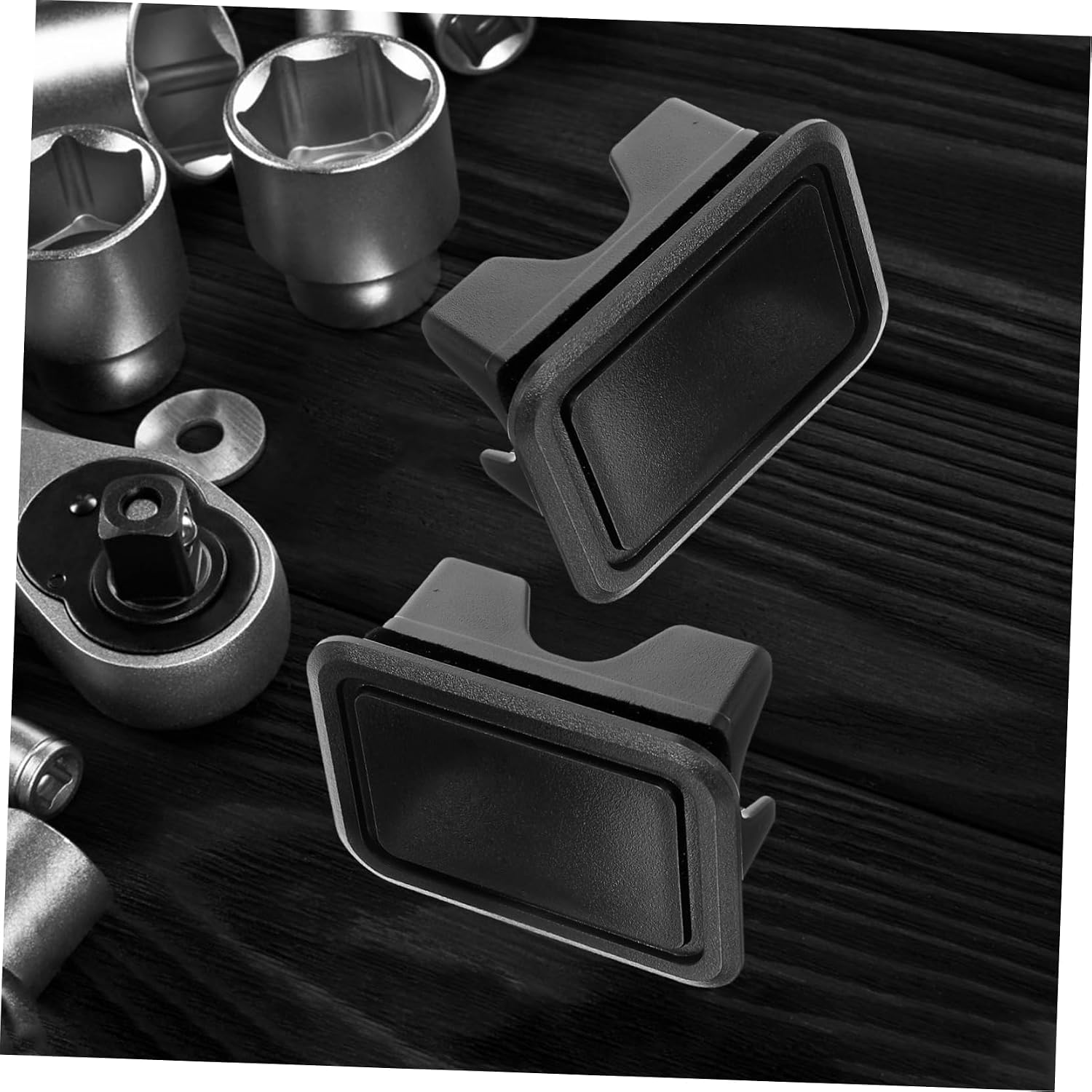 1Pair Truck Bed Stake Pocket Cover Replaceable Bed Rail Accessory for RAM Durable Weather Resistant Design for Against Dirt