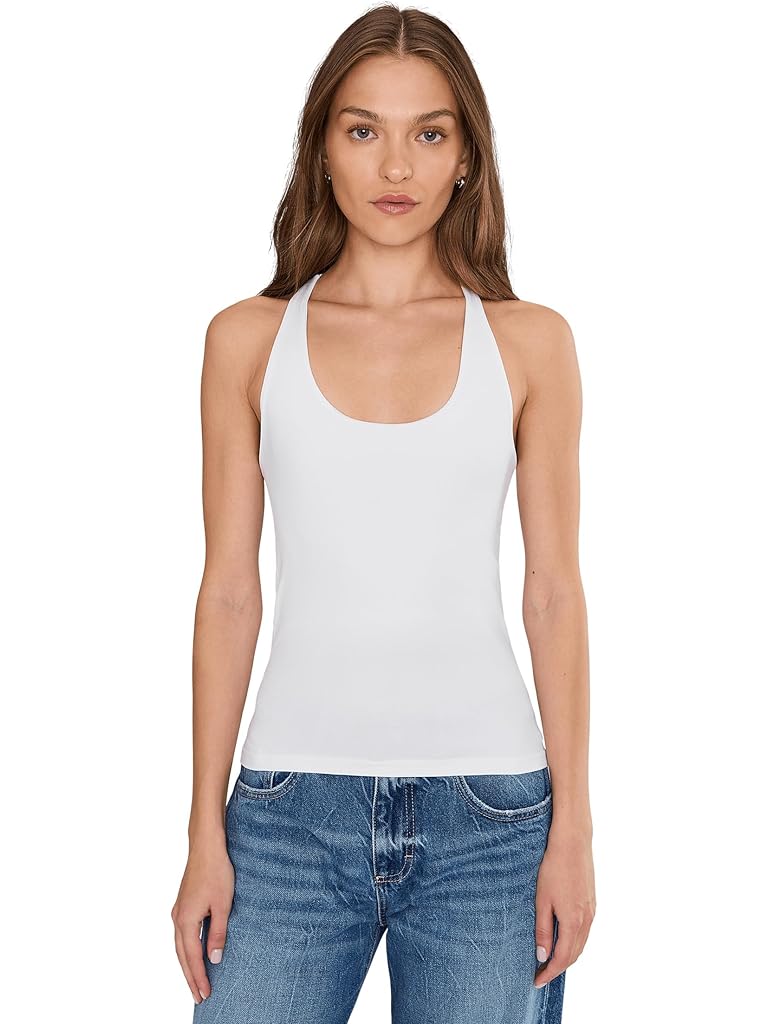White Free People Clean Lines Racerback