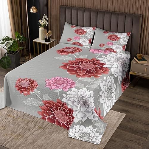 Erosebridal Aztec Dahlia Bedspread Dahlia Tubers Quilted Mexican National Flower