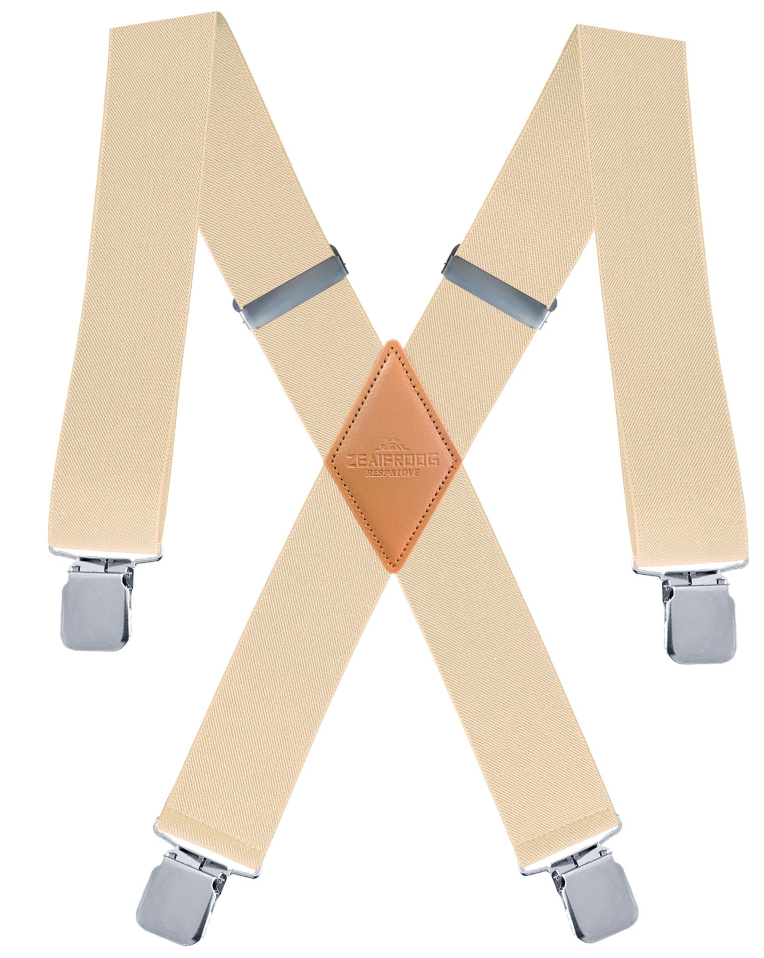 Heavy Duty Mens Suspenders.X-Shaped 2” Wide Strong Clips Suspenders For Men Women.