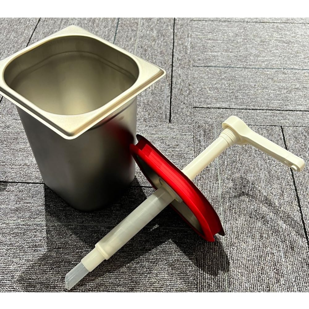 Pompa dispenser per salse in acciaio inox, erogatore per condimenti, 3,4 l, per cucina e ristorante, per ketchup, condimenti per insalata, salsa di soia, aceto, maionese (JLT-1035P)