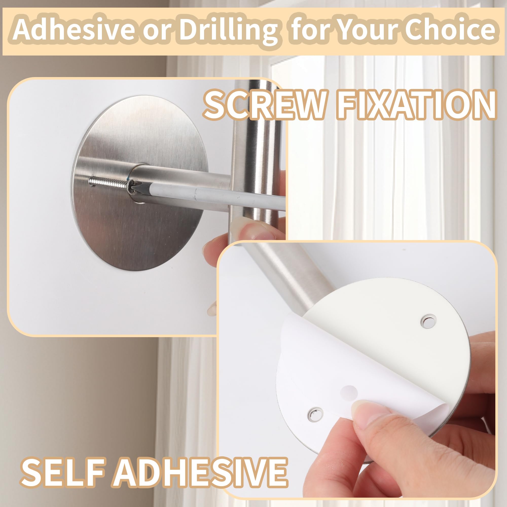 ALLisWE 4 Pièces Embrasses De Rideaux Crochets Adhésives Sans Perçage Crochets En Plastique à Fixer Au Mur Embrasses De Rideaux De Fenêtre Pour Cordon Aveugle La Maison, Le Bureau, Les Stores