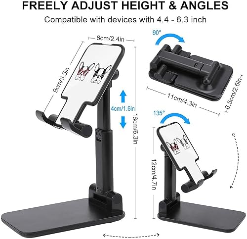 Miniatura 2 de French Bulldogs Soporte para teléfono celular Soporte plegable para teléfono Tablet Soporte para escritorio Offce