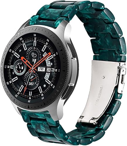 DEALELE Correa compatible con Samsung Gear S3 FrontierClassicGalaxy Watch de 1.81 pulgadas Galaxy 3 de 1.772 pulgadas, repuesto de resina colorida DEALELE Correa compatible con Samsung Gear S3 FrontierClassicGalaxy Watch de 1.81 pulgadas Galaxy 3 de 1.772 pulgadas, repuesto de resina colorida