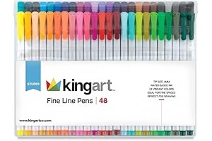 418-48 FINE LINE PEN Marker Set, 48 Unique Colors, Size 04 mm Tip