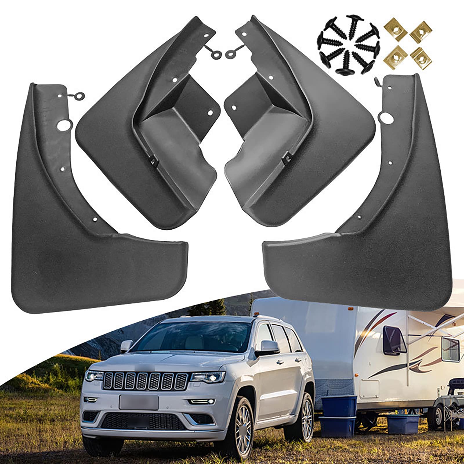 Bavettes pour auto haut de gamme JONASC garde-boue Jeep Grand Cherokee 4pcs
