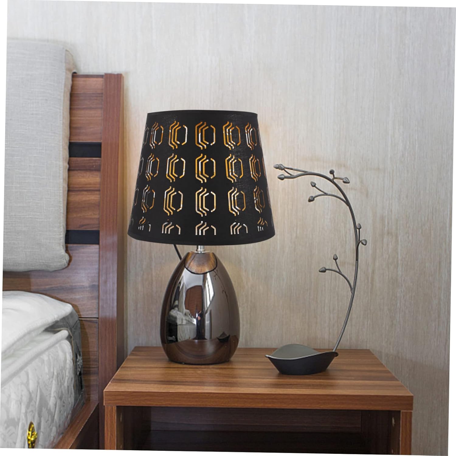 Ciieeo Medium Size Lampshade Fabric Lamp Cover Replacement for Table Lamp Lampshade Covers