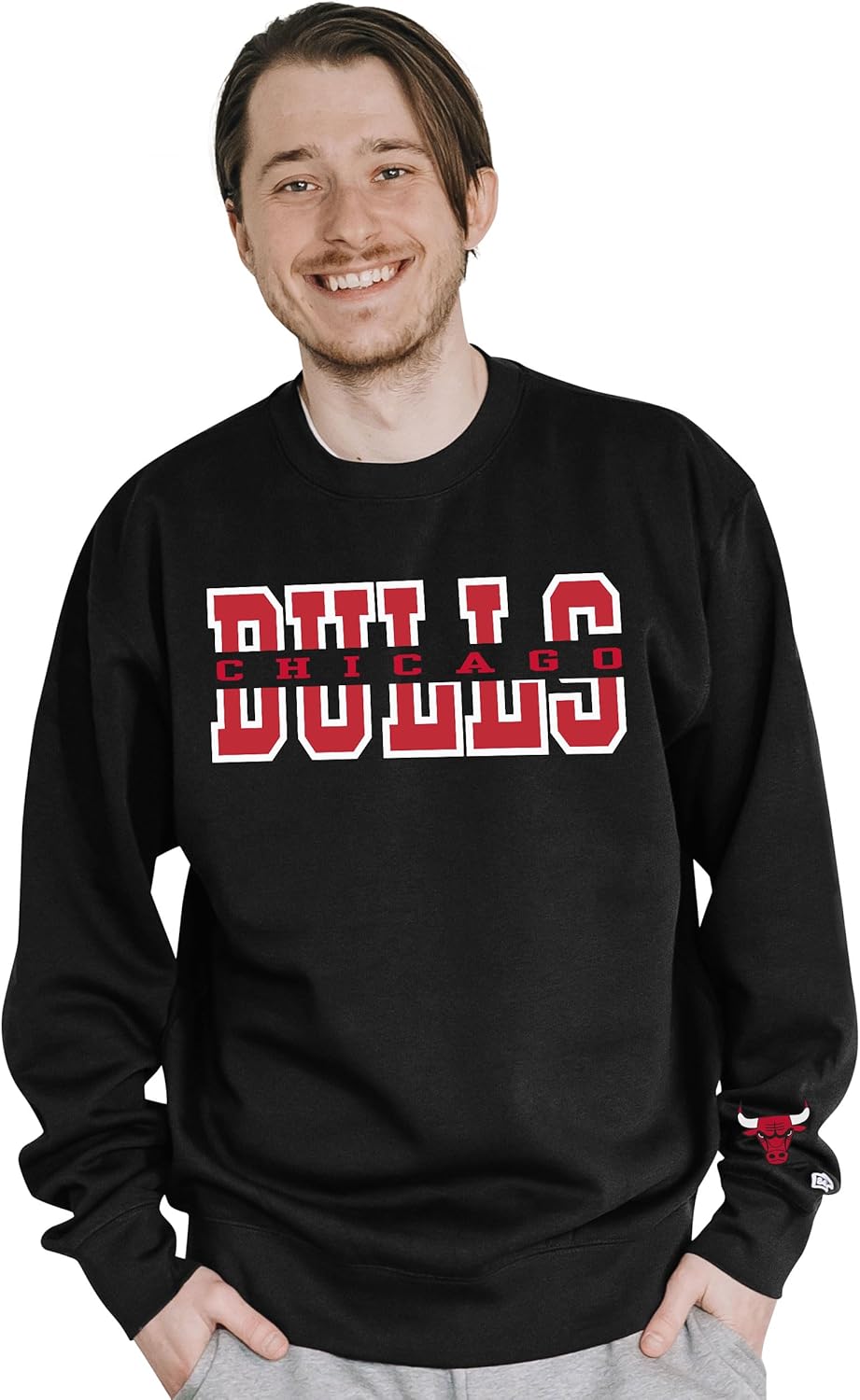 Blue 84 NBA unisex-adult Nba Officially Licensed Crewneck Sweatshirt Sleeve Logo