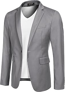 COOFANDY Men's Blazers Slim Fit Sport Coat One Button Suits for Men Lightweight Suit Regular Fit Smart Jackets Wedding Business Casual