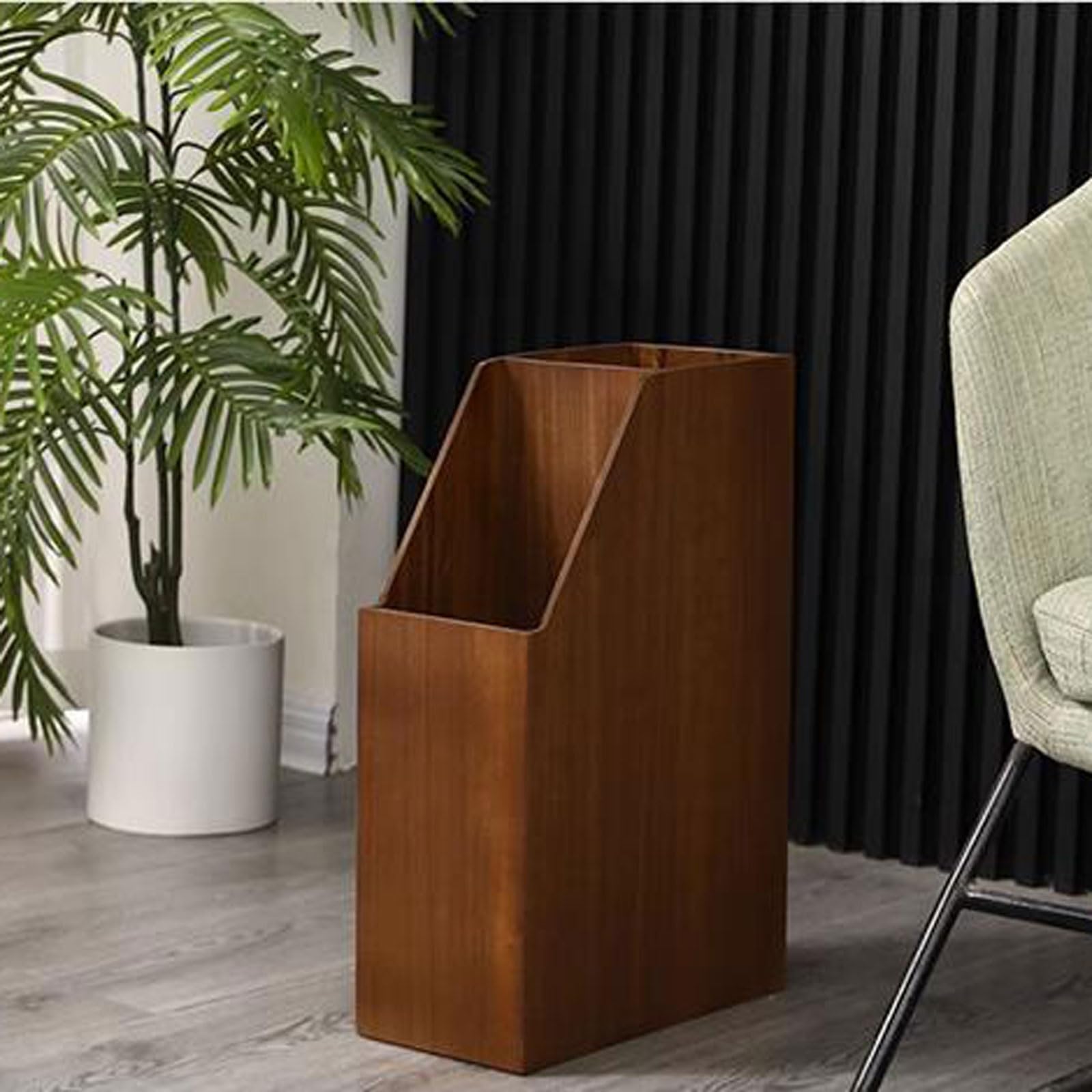 Dwuwarstwowy drewniany stojak na parasole niezależne wsparcie dla uchwytu laski do wejścia do domu biura - elegancki design natury