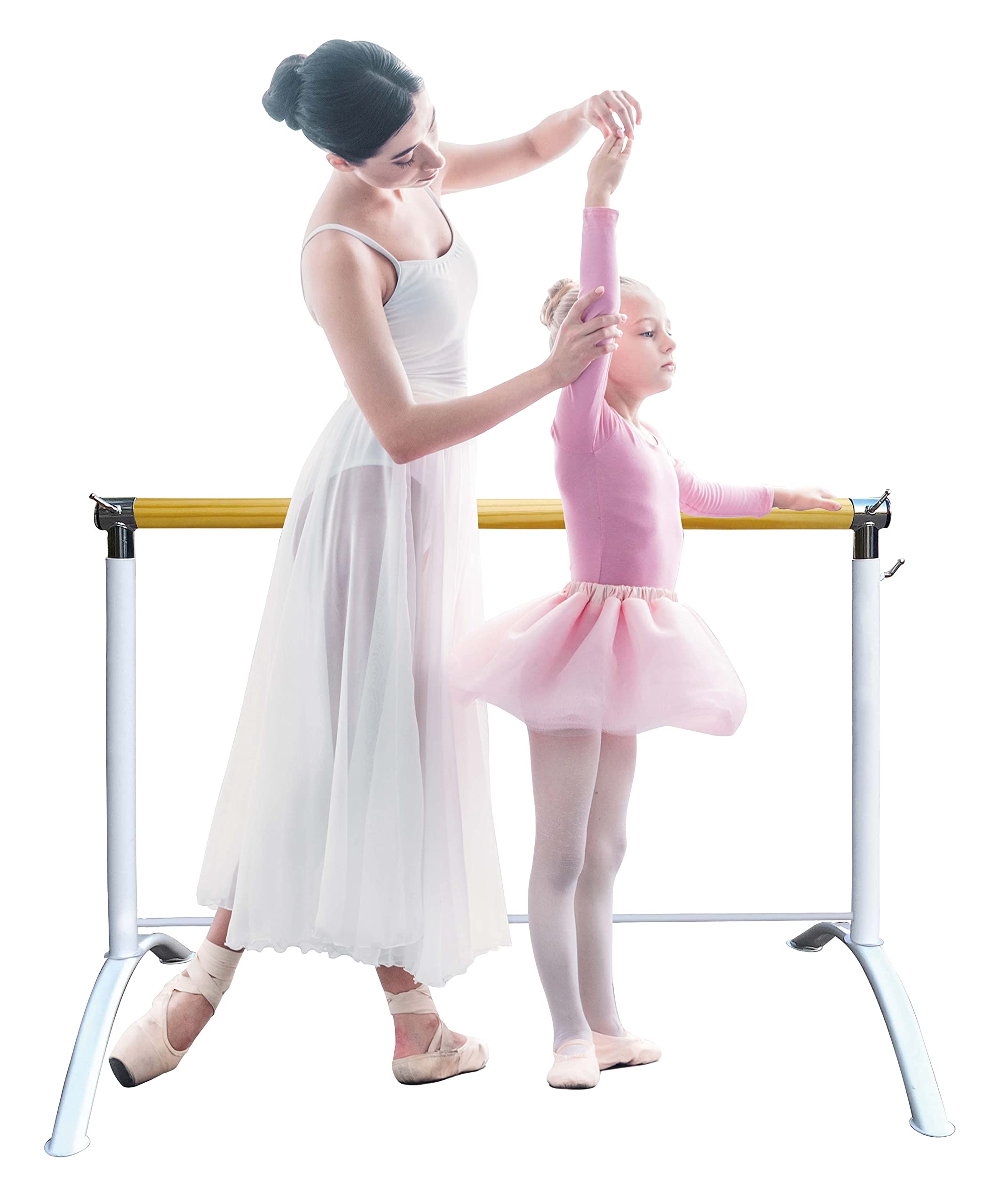Artan Balance Ballet Barre Portable for Home or Studio, Height Adjustable Bar for Stretch, Pilates, Dance or Active Workouts, Single or Double Bar, Kids and Adults