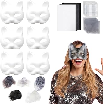 Iouyjiu Furry Face Cover, Animal Costume Mask, Mesh Eye Design, Soft Cosplay Prop, Comfortable Wearable Craft, Perfect for Theater Christmas Party Photoshoot Adults Kids, 12.2 x 8.7 inches 31 x 22