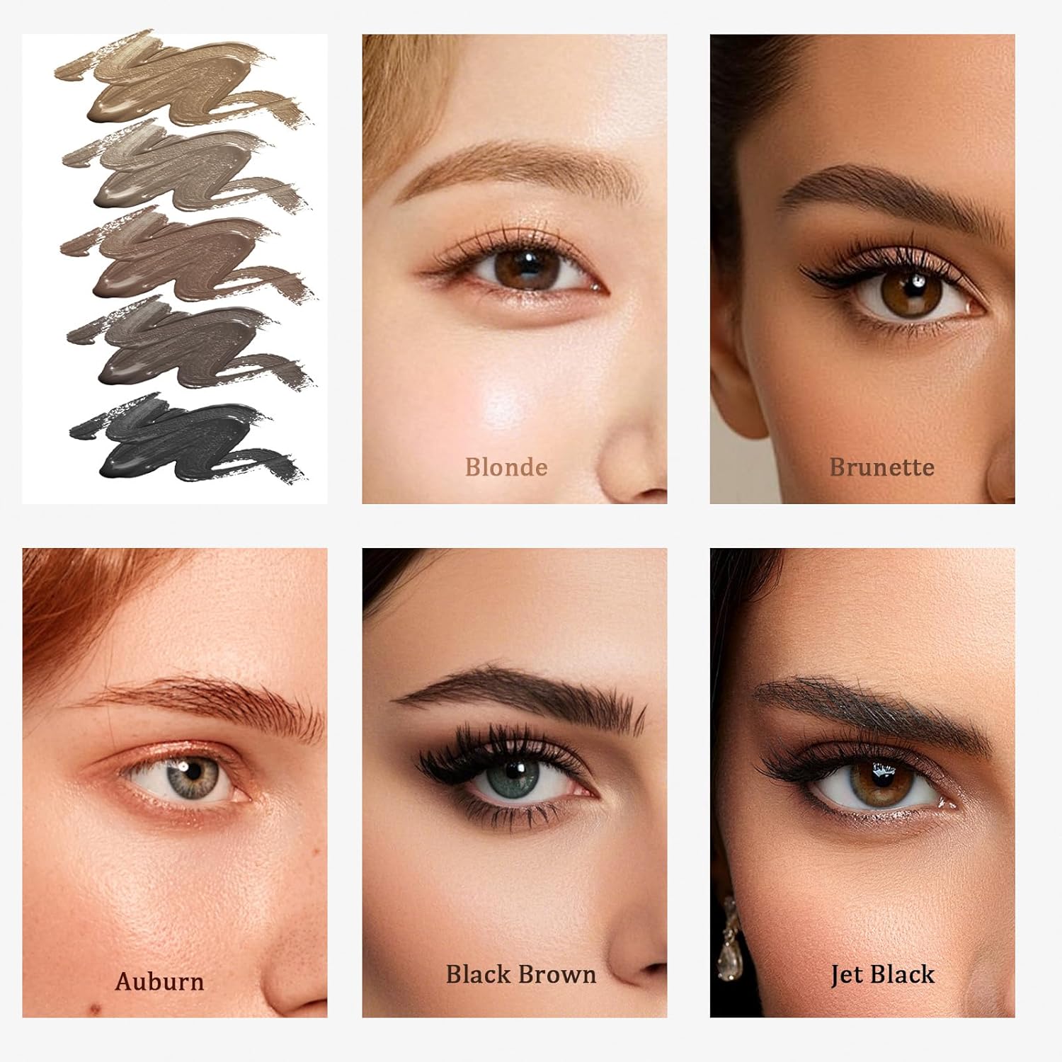 Eyebrow Stain Long Lasting Eyebrow Makeup Smudge-proof Eyebrow Gel Waterproof Transfer-proof Vegan Cruelty-free Eyebrow Gel (Auburn)