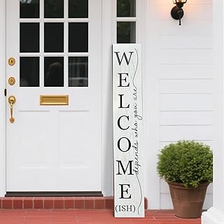 Welcome Porch Wooden Sign Decor,Rustic Porch Standing Decorative Signs,V...