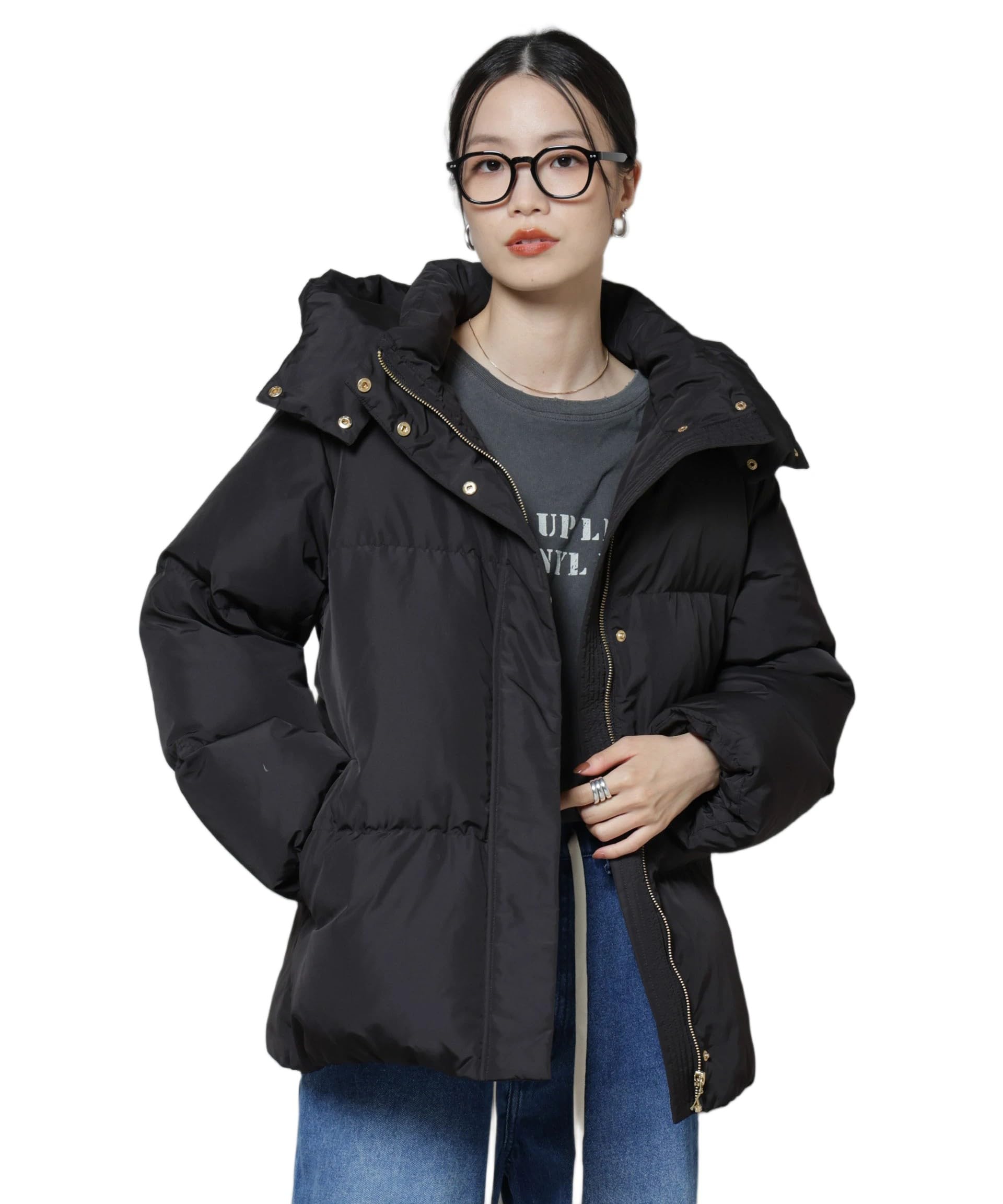 Amazon.co.jp: [ナノ・ユニバース] 撥水加工 フード ショート ダウン