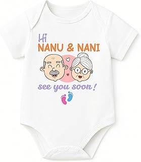 Lillypupp Pregnancy Announcement Gift for Grandparents to be | Baby Coming Soon Bodysuit | Reveal idea for Grandma, Grandp...