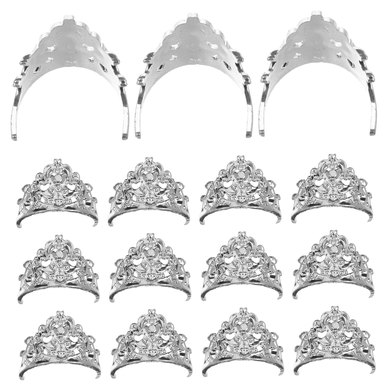 TOYANDONA 20 Pcs Mini Doll Crowns Set Plastic Miniature Crowns for Dolls Dress up Jewelry Decorative Headwear for Doll Accessories Playtime