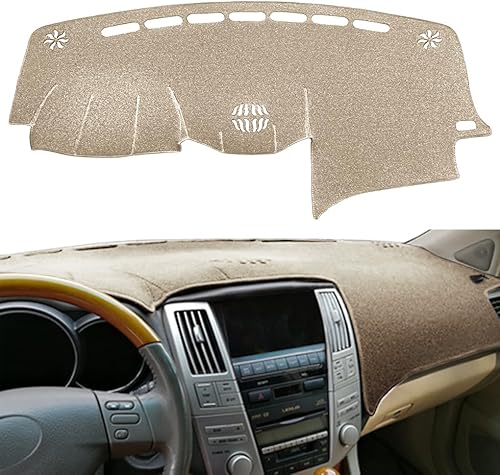 Tapete de cubierta de tablero para Lexus RX330 2004-2006, RX350 2007-2009, RX400h 2006-2008, protector de alfombra (beige) F82