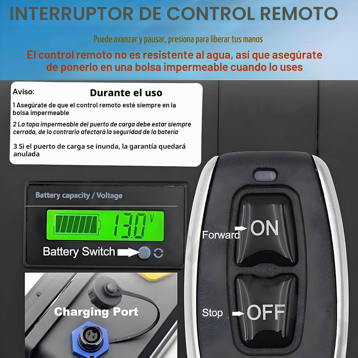 Tabla de Surf eléctrica con Motor de Aleta, propulsión de hélice de 216 W y 288 W, propulsor Submarino de 12 V, batería de 20 Ah, Motor de Tabla de Surf de Remo con Aleta eléctrica 216W