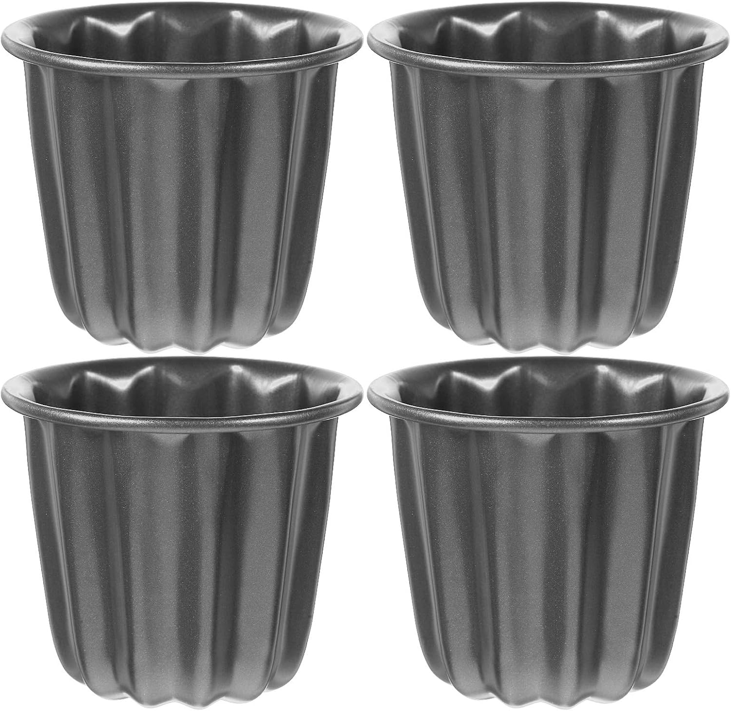 4pcs Muffin Cake Molds Large Carbon Steel Baking Mold for Home Kitchen