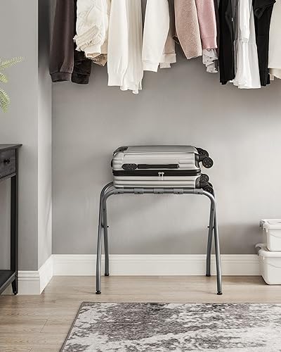 Vista 45 de SONGMICS Portaequipajes plegable de acero, paquete de 4, negro URLR64B-4