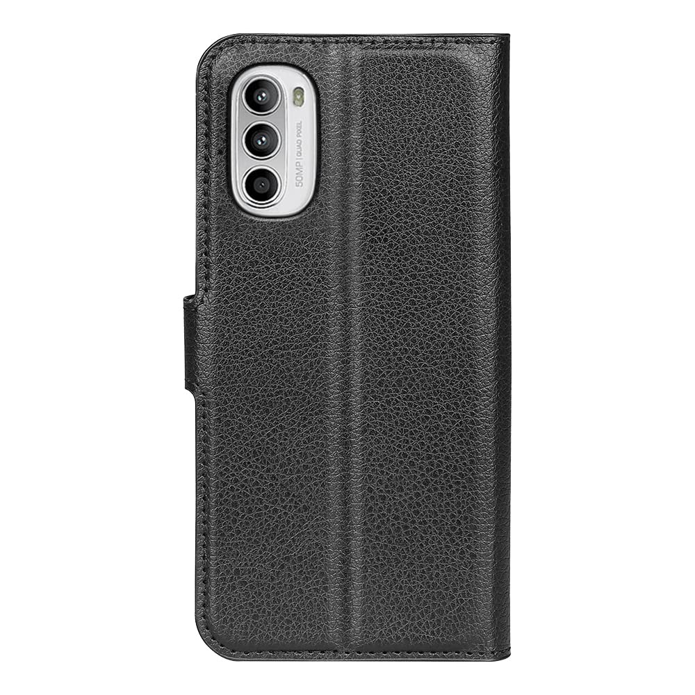 Cover SEEKO In Pelle Per Motorola Moto G52/G82 - Portafoglio Con Slot, Cavalletto E Blocco RFID, Antiurto, Nero - 2