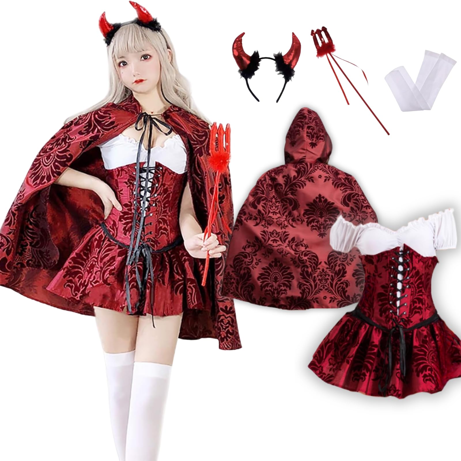Amazon.co.jp: [milky time] 小悪魔 デビル コスプレ ハロウィン
