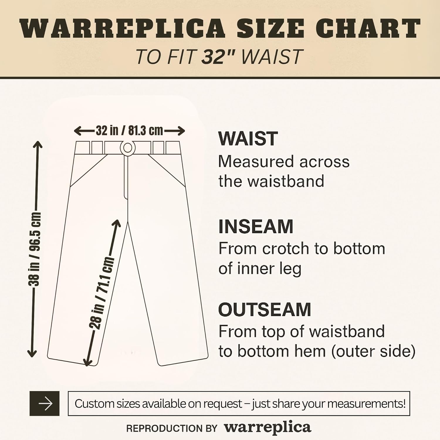 warreplica WW2 British 37 Pattern Battle Dress Uniform Trousers Reproduction