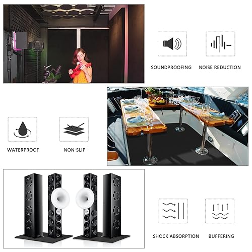 Miniatura 30 de Storystore Hojas de neopreno de aislamiento de espuma con adhesivo, 1/16 pulgadas de grosor x 12 pulgadas de ancho x 59 pulgadas de largo, rollo